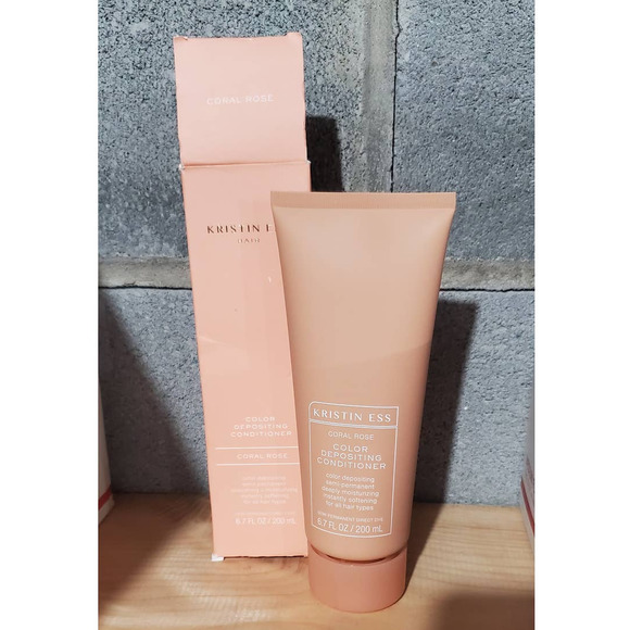Kristin Ess Color Depositing Conditioner Semi-Permanent Dye Vegan Coral Rose - Picture 1 of 7